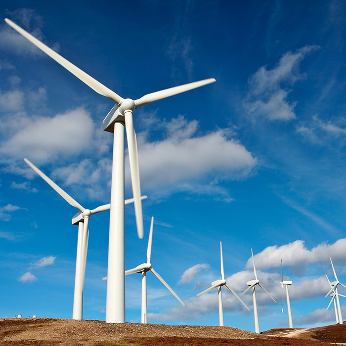 المنظومة المتكاملة في الطاقة المتجددة، طاقة الرياح